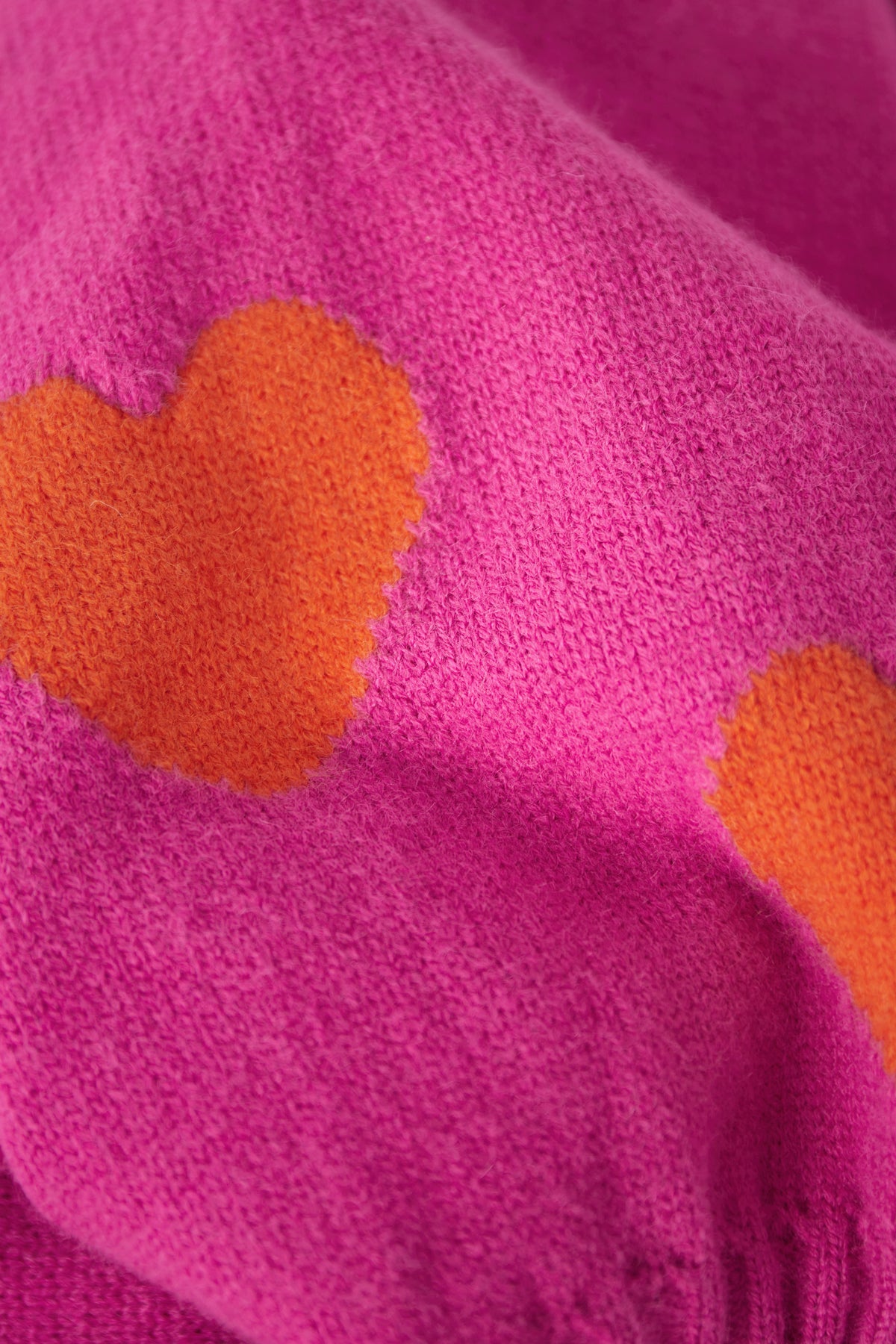Gebreide Wolmix Vrouwen Oversized Trui Hart Appliqué Ontwerp