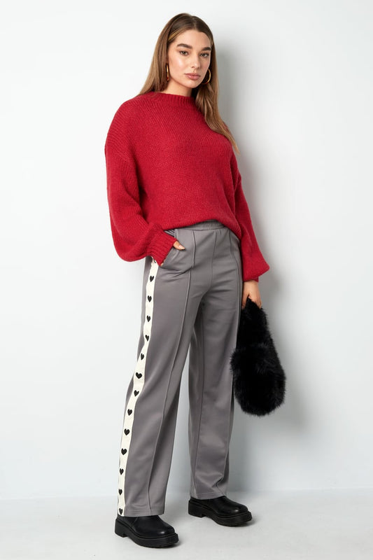 Broek met hartjes zijkant