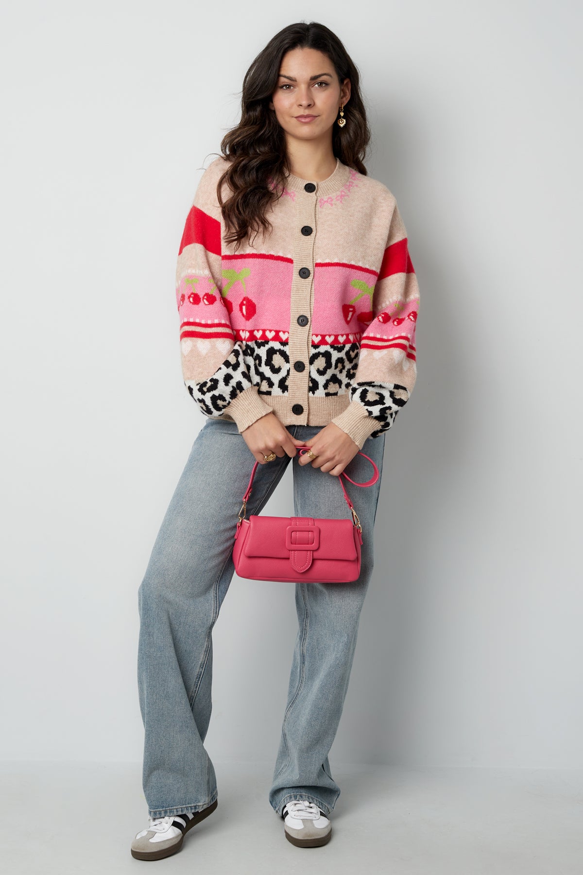 Gebreide Vrouwen Cardigan Herfst/Winter Kleurblok Leuk