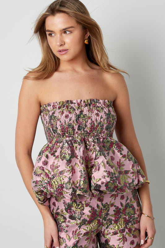 Zijdenmix Mouwloze Top Peplum Lente/Zomer