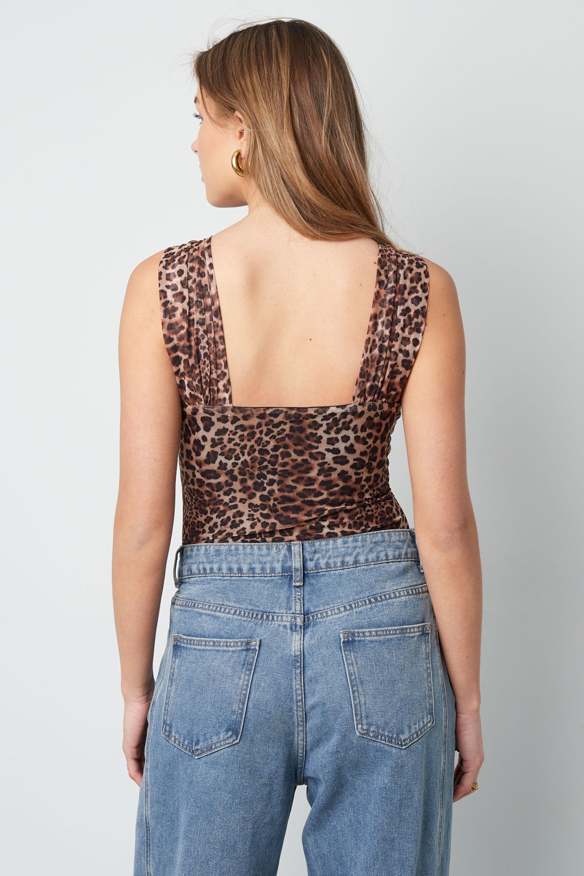 Gebreide Polyestervezel Vrouwen Body Leopard Print Sportief