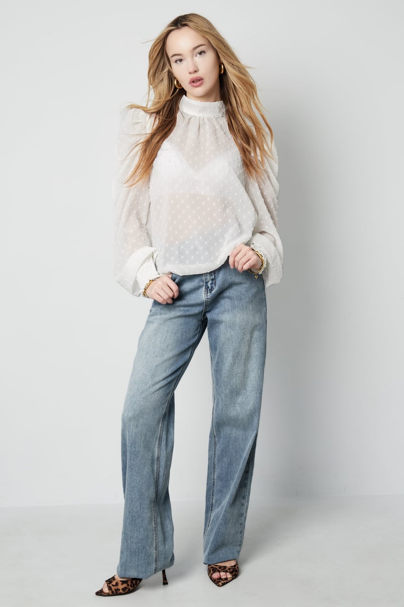 Blouse met bolletjes