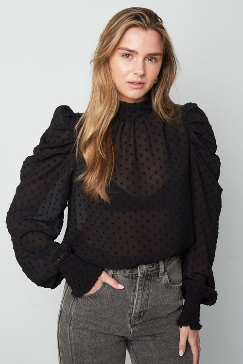 Blouse met bolletjes