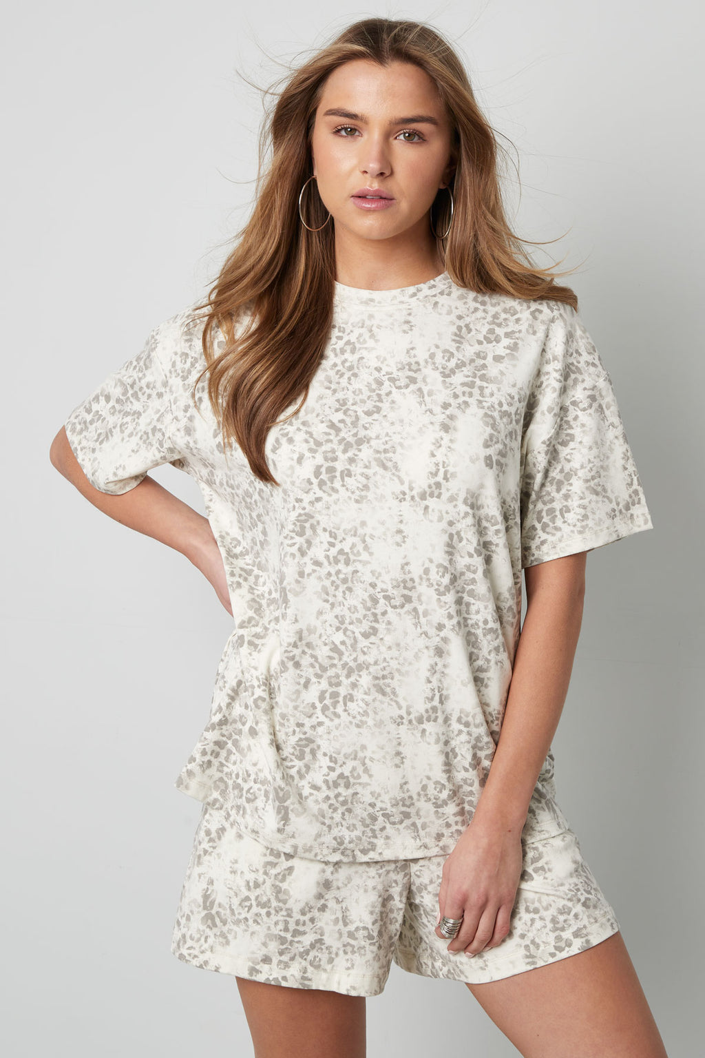 Cotton Vrouwen T-shirt Oversized Luipaardprint