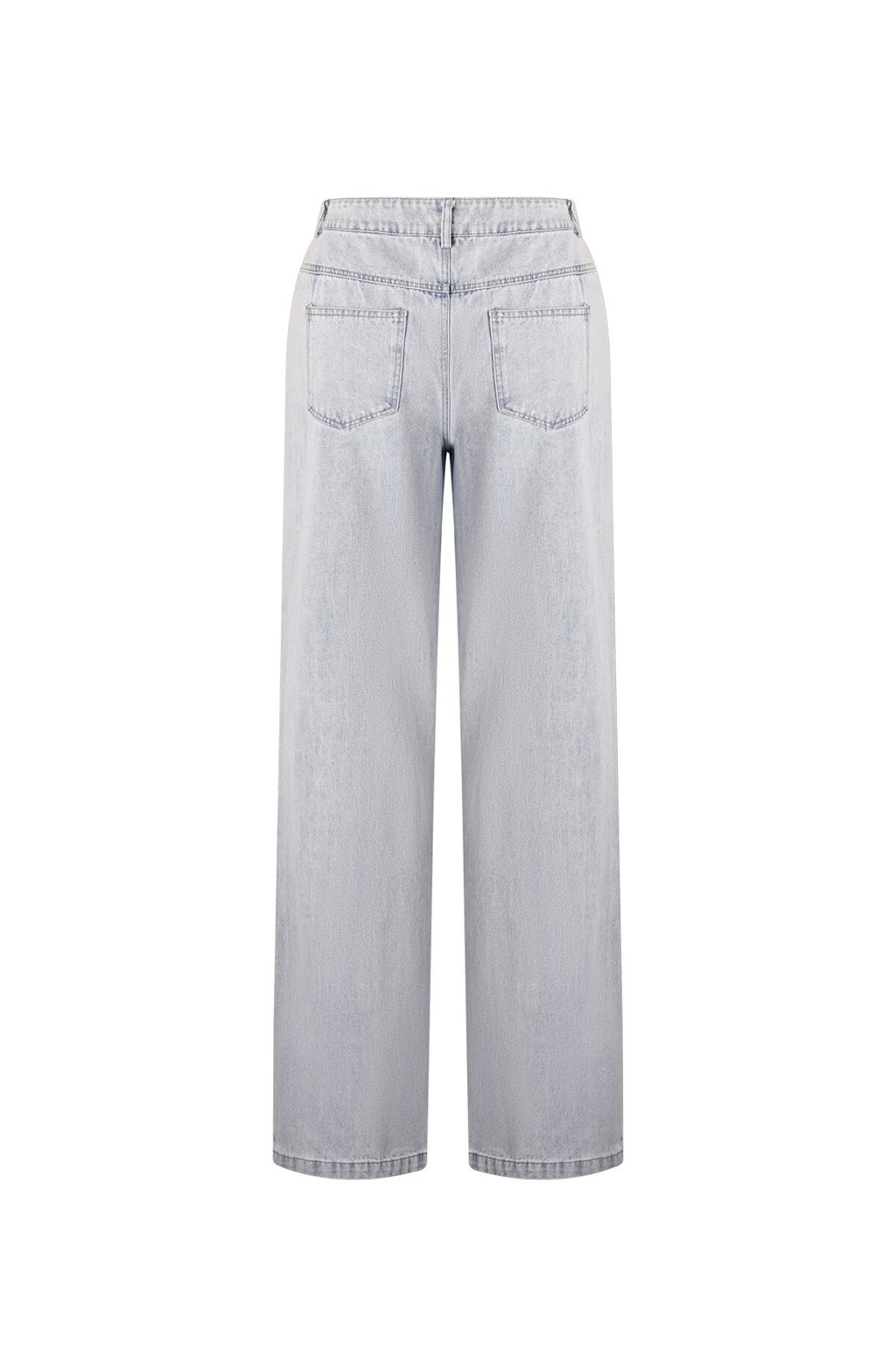 Cotton Blend Jeansbroek Casual Straight Light Indigo