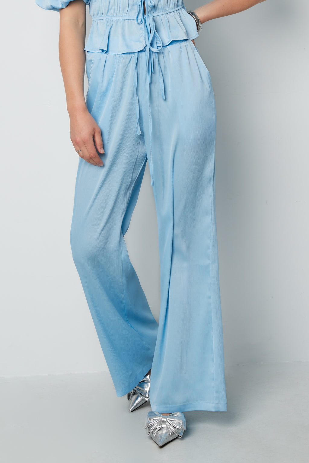 Geweven Polyester Vrouwen Rechte Broeken Casual Solide Kleur Lente/Zomer