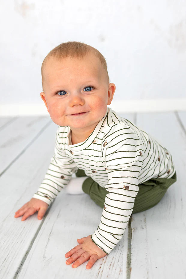Striped Jersey Shirt with Snail Print | Baby Boys