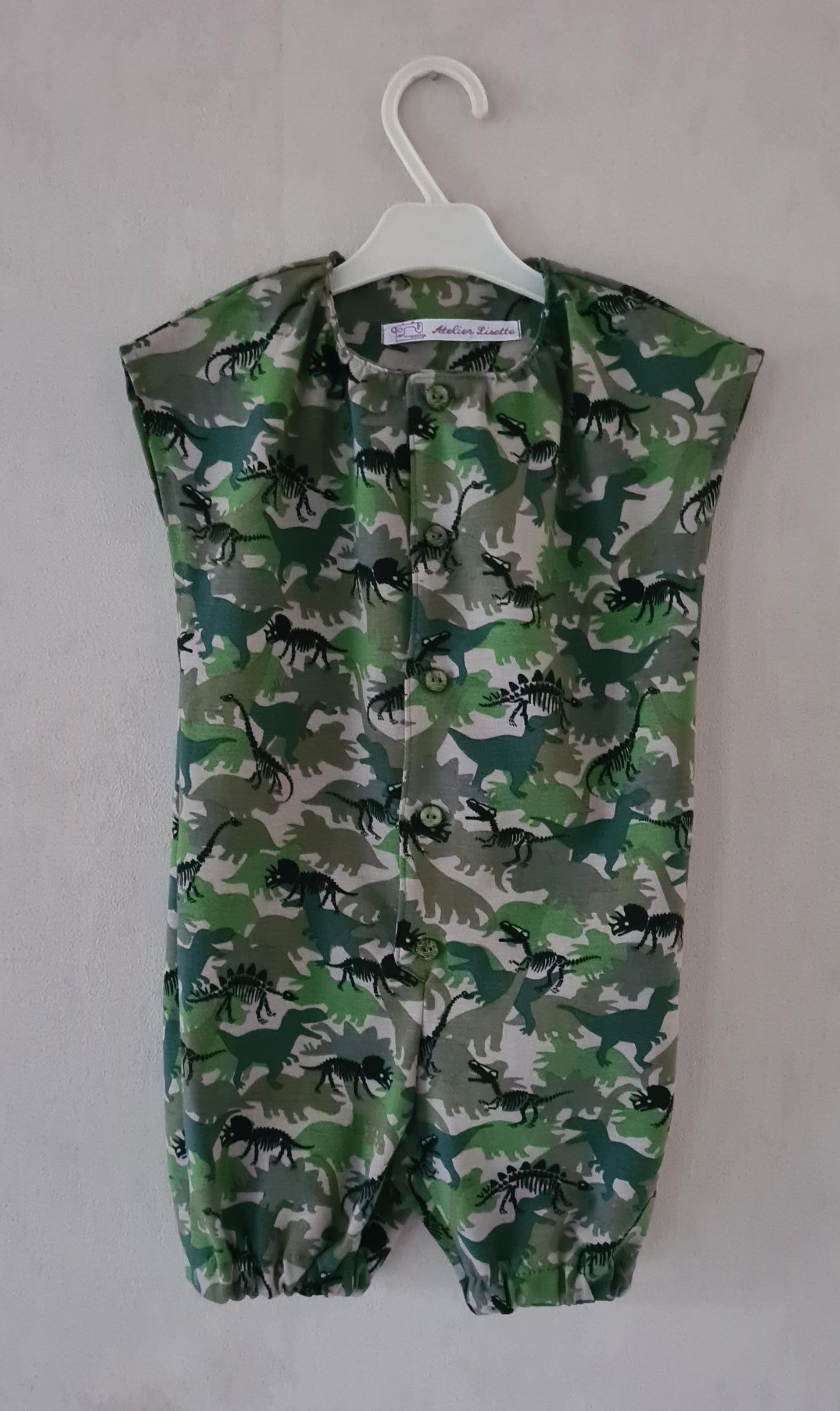Onesie Army Dino Print | Baby Boys | Sizes 56–86