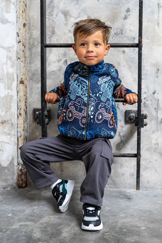 Jungenjacke Fahrzeuge