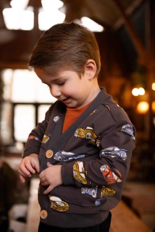Weste mit Autos | Jungen Sweatjacke