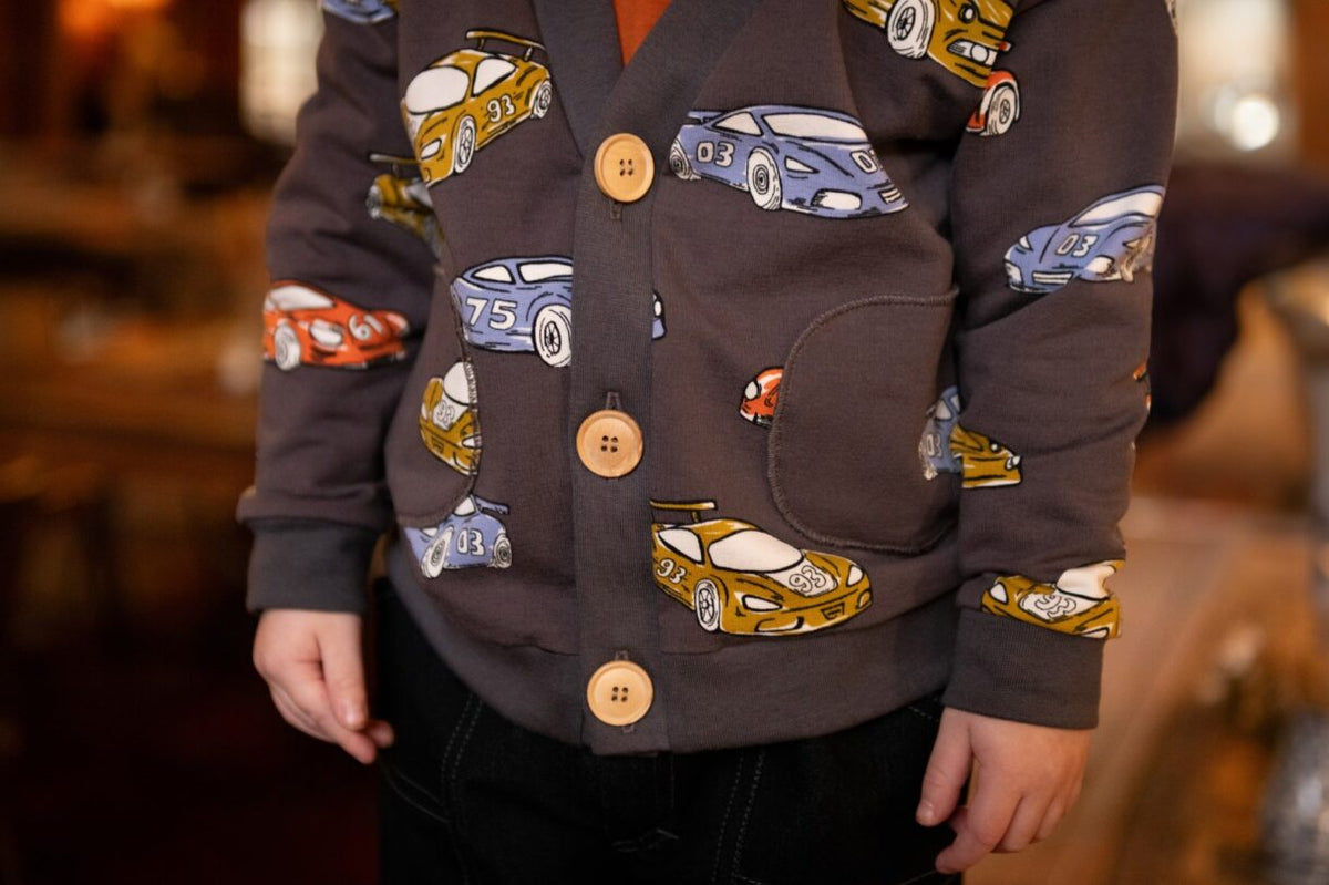 Weste mit Autos | Jungen Sweatjacke