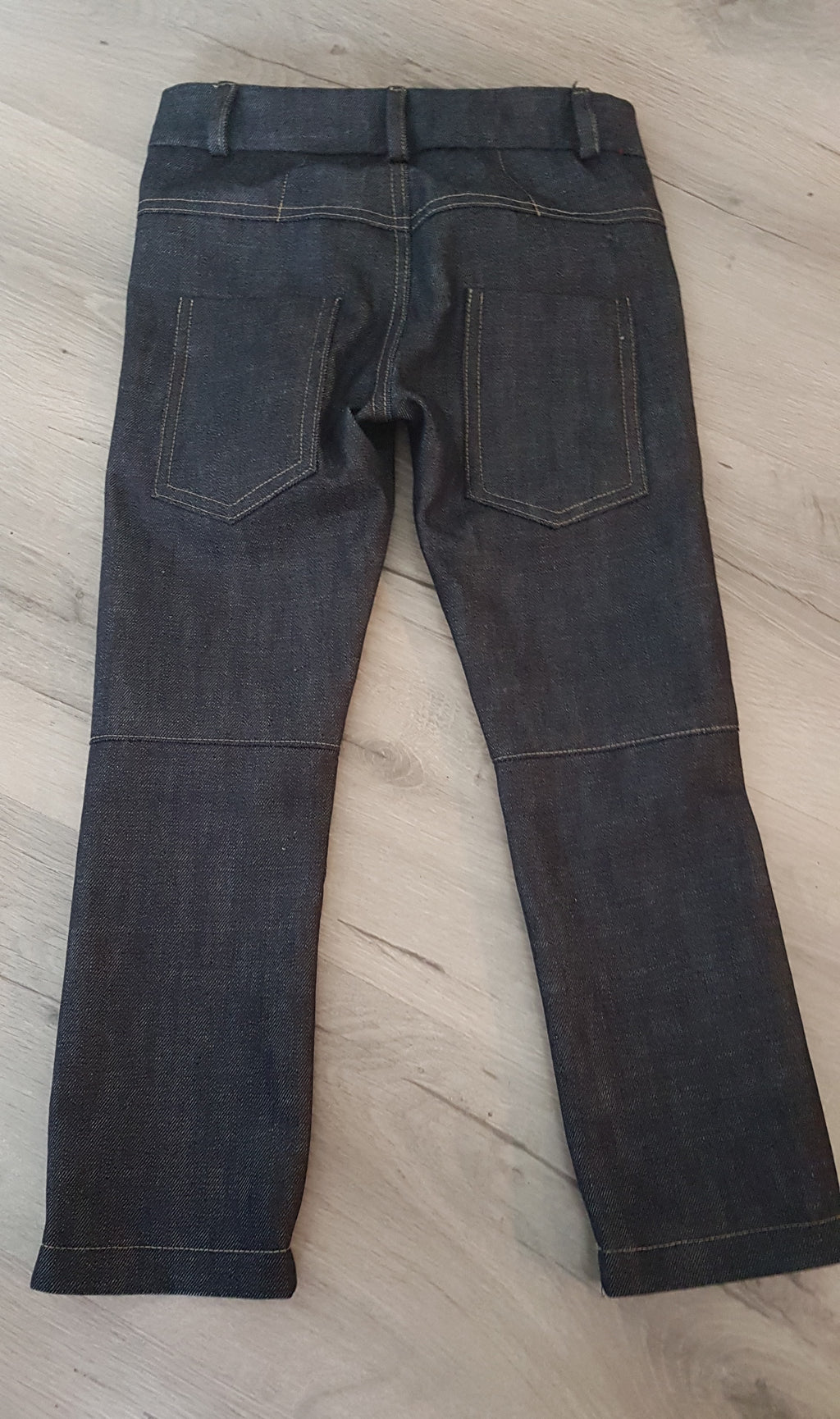 Boys' Jeans with Decorative Stitching | Adjustable Waistband | Navy Blue