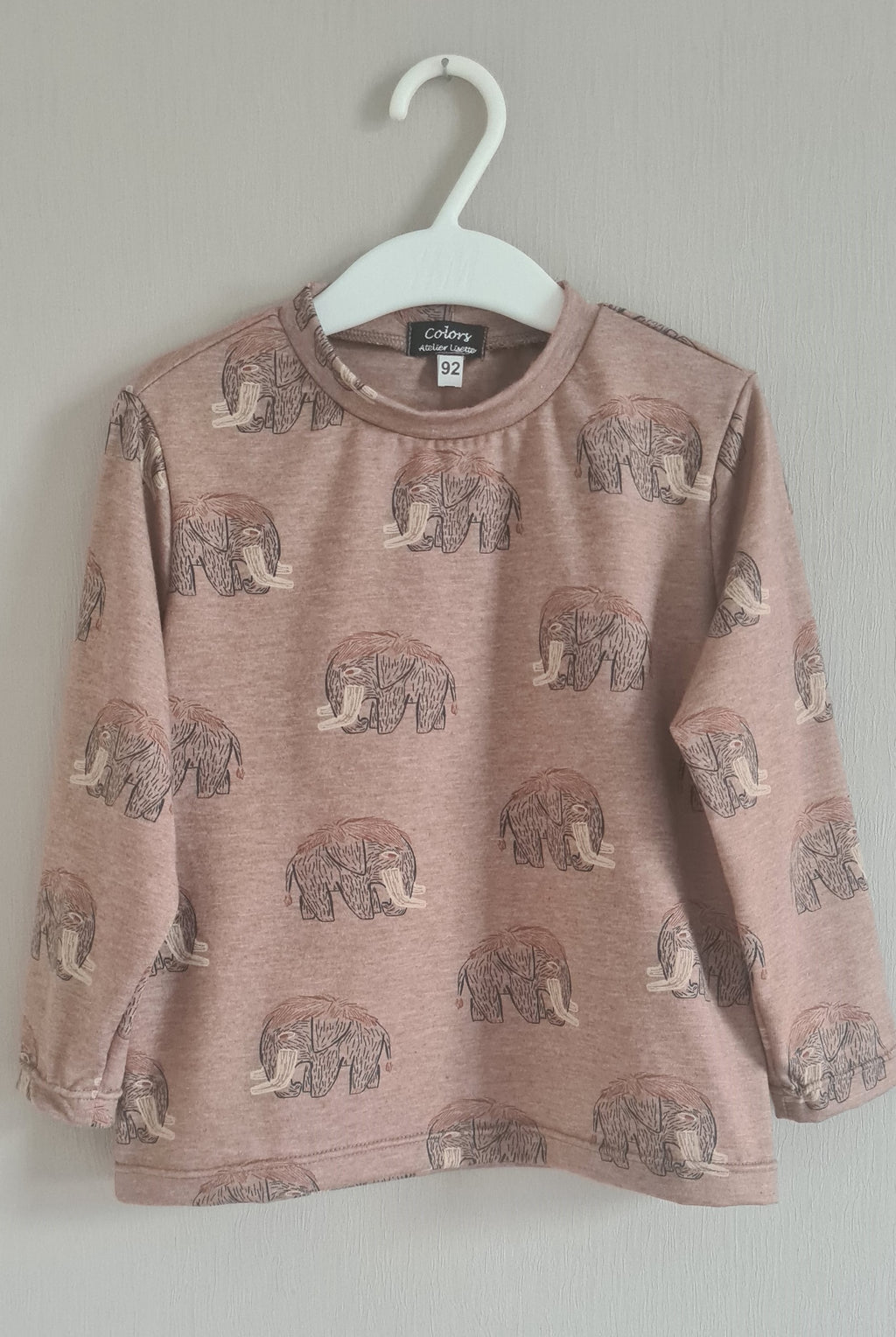 Long-sleeved shirt with mammoth print