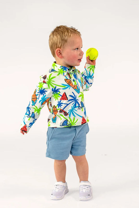 Polo Shirt Jongens | Zomer Print | Lange Mouwen | Maat 80-176