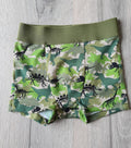 Boys Boxer Shorts Army Dino Print | Green | Sizes 92–176