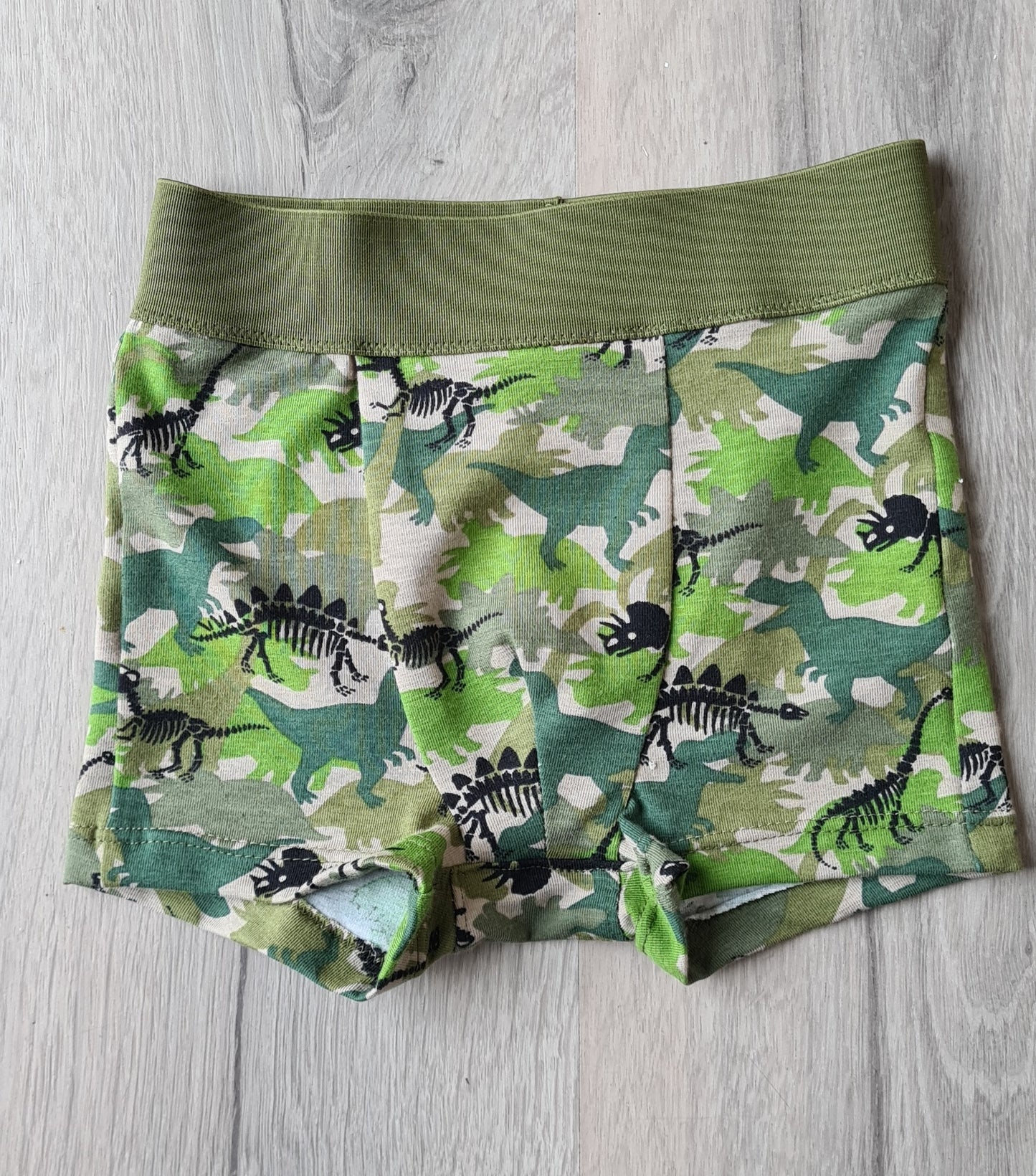 Boys Boxer Shorts Army Dino Print | Green | Sizes 92–176
