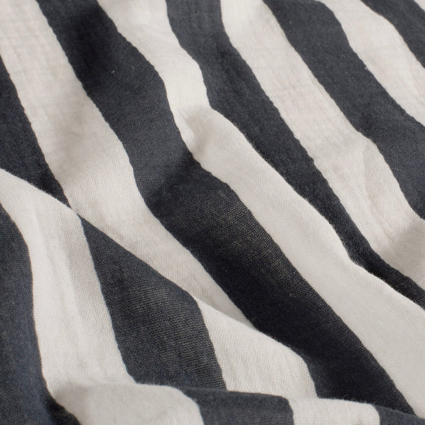 Gestreepte Jongensblouse met Korte Mouwen | Mousseline 100% Katoen