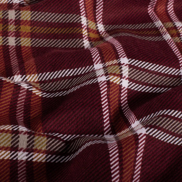Boys' Cotton Plaid Button-Down Pajamas