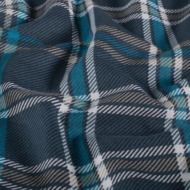 Boys' Cotton Plaid Button-Down Pajamas