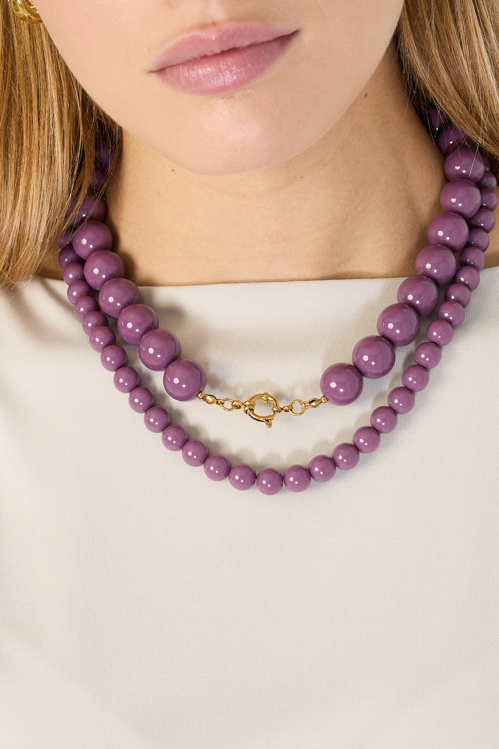 Ketting met medium kralen-10mm