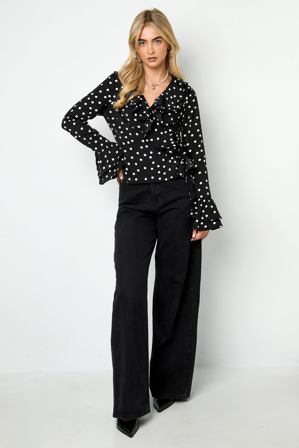 Blouse met stippen