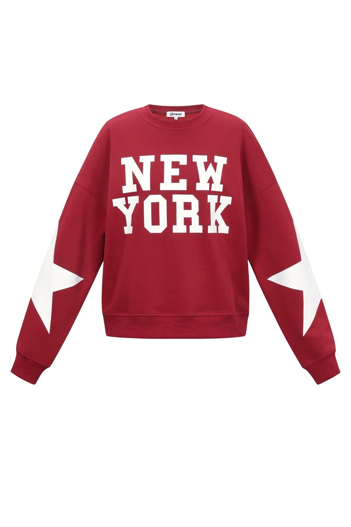 Gebreide Katoen Vrouwen Lange Mouw Top Casual Letters