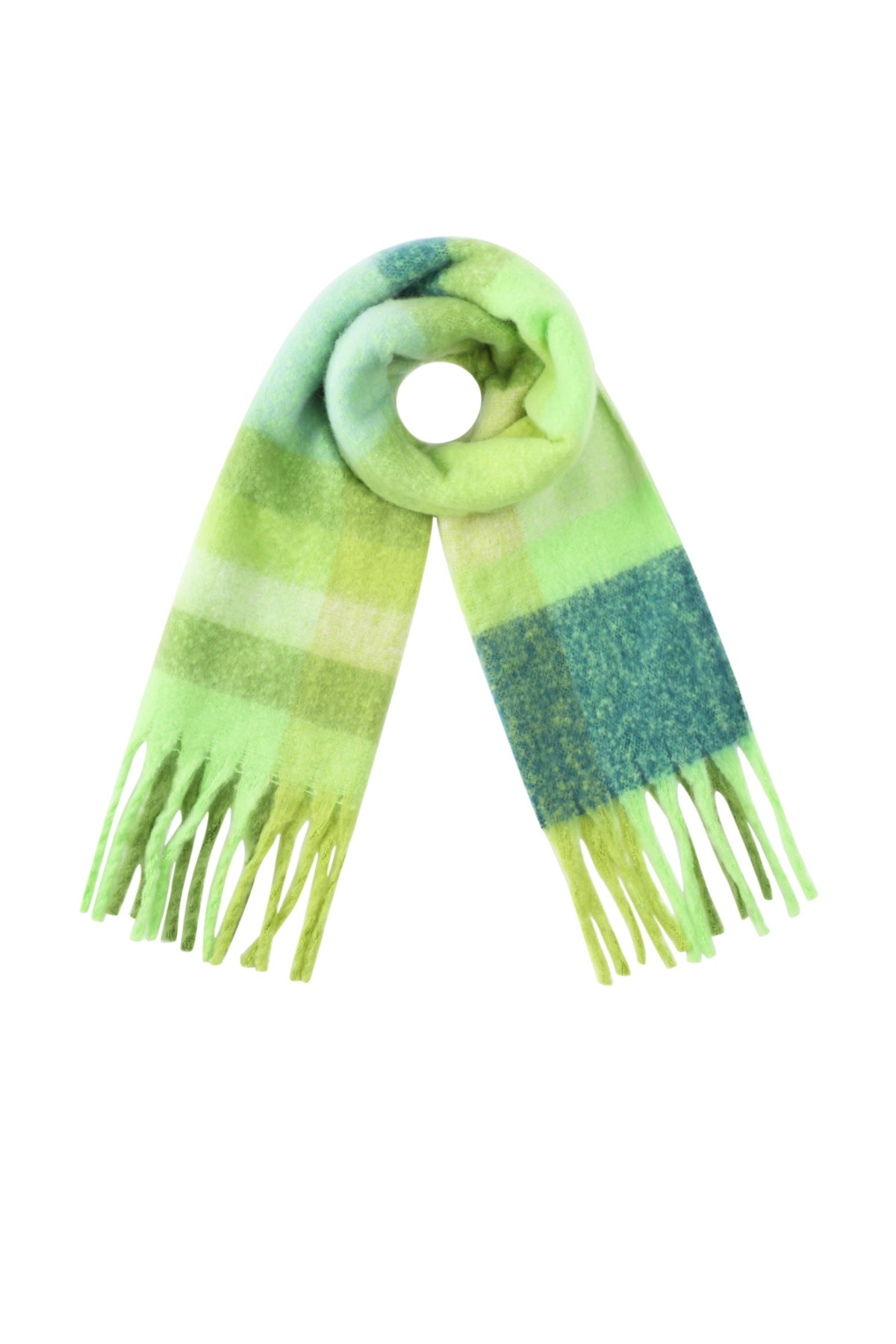 Stylish Women's Winter Scarf in Plaid & Solid Colors