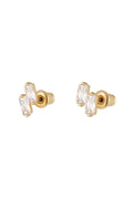Elegant Mini Rhinestone Stud Earrings in Green, Silver, Gold, and Fuchsia