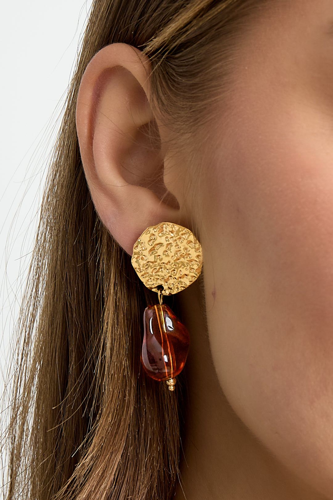 Oorbellen van roestvrij staal met druppelvorm, onregelmatige vorm, casual, dagelijks, eenvoudig, serie, damessieraden