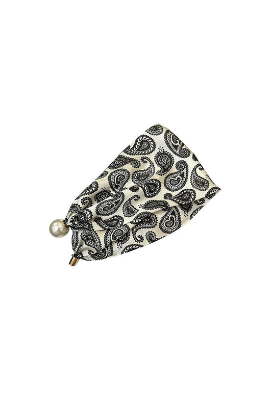 Elegant Off-White Paisley Summer Scarf for Women