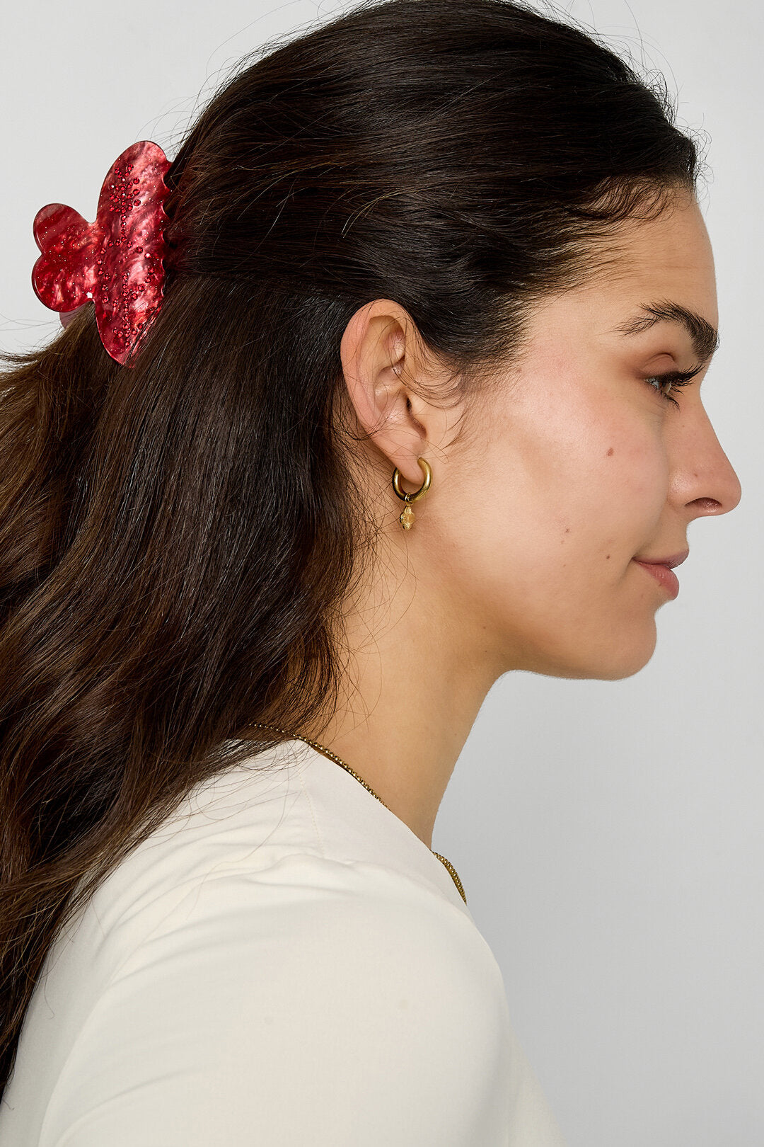 Chic Heart-Shaped Rhinestone Hair Clip for Valentine's Day
