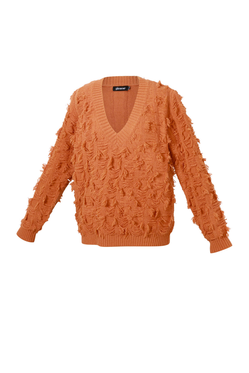 Gebreide Polyestervezel Vrouwen V-hals Trui Casual Effen Kleur