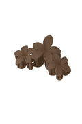 haarclip met grote bloemen - suikerspin roze