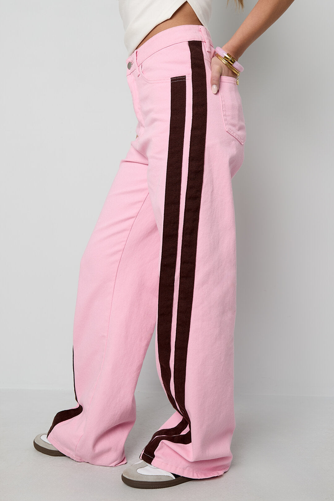 Statement stripe jeans