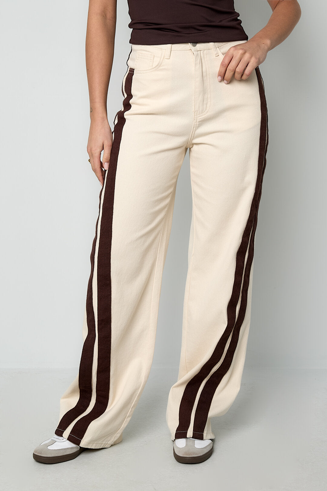 Statement stripe jeans