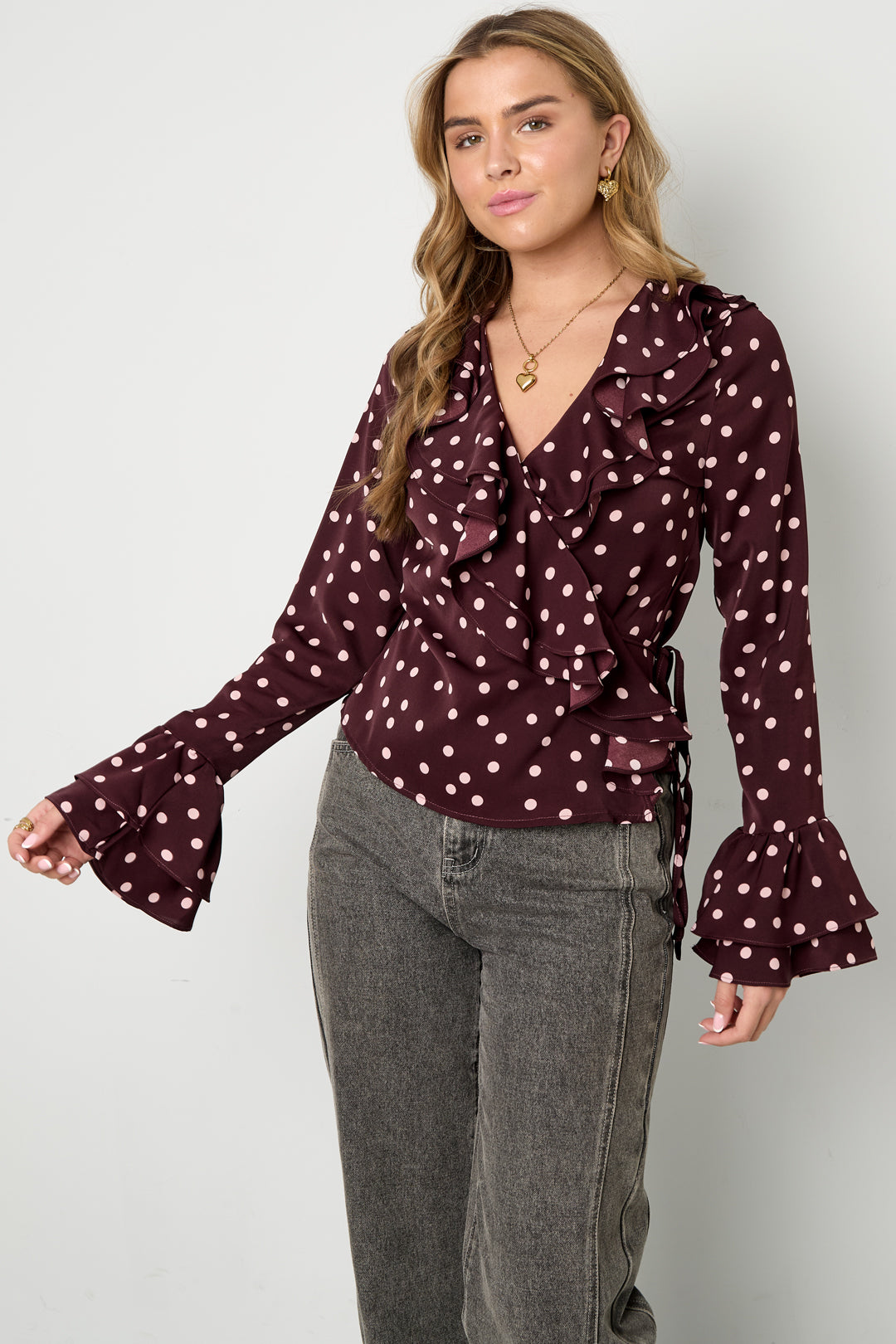 Blouse met stippen