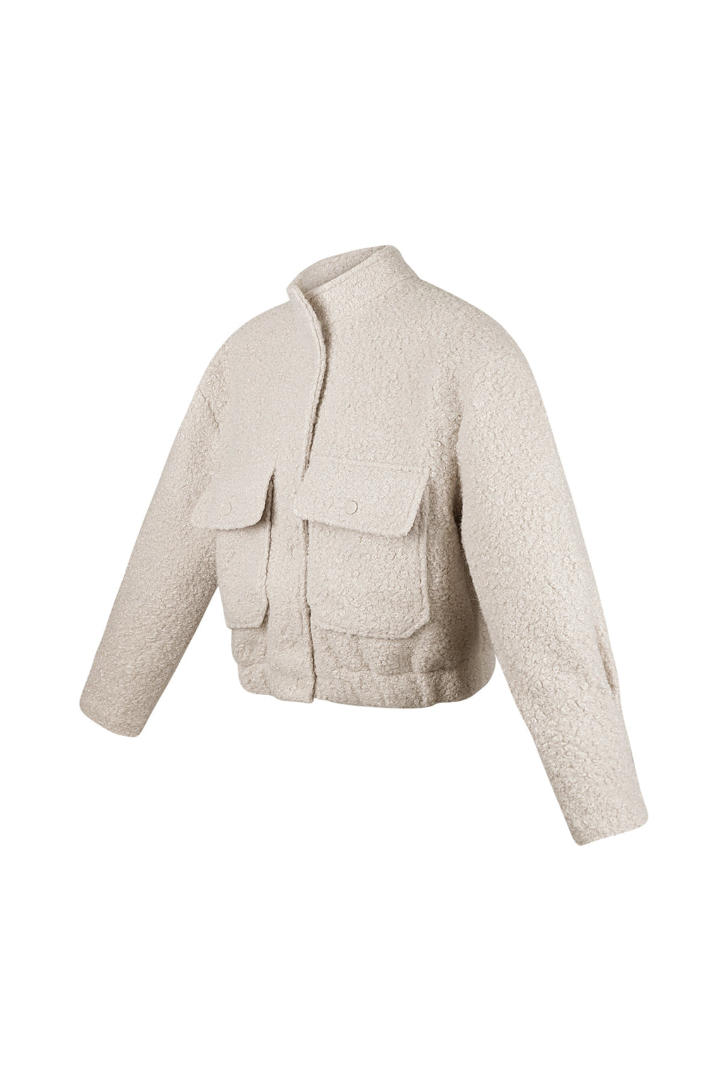 Boucle bomber jas