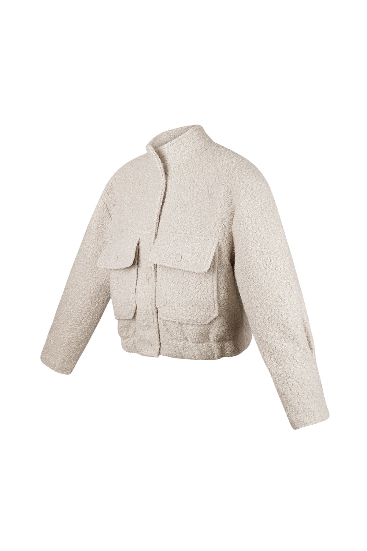 Boucle bomber jas