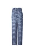 Cotton Woven Vrouwen Rechte Broek Geometrisch Patroon