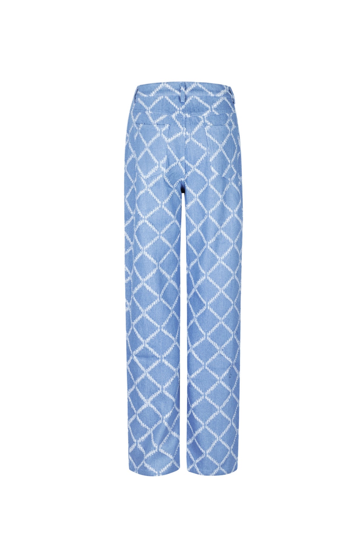 Cotton Woven Vrouwen Rechte Broek Plaid Casual