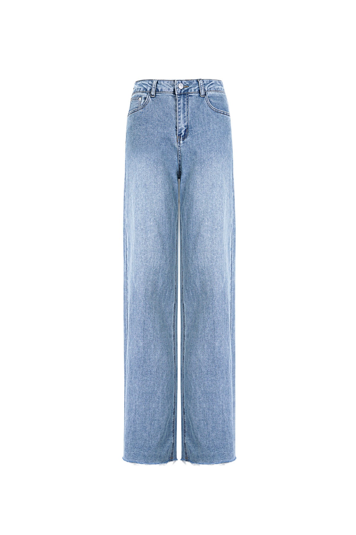 Cotton Woven Vrouwen Rechte Broek Casual Solid Color