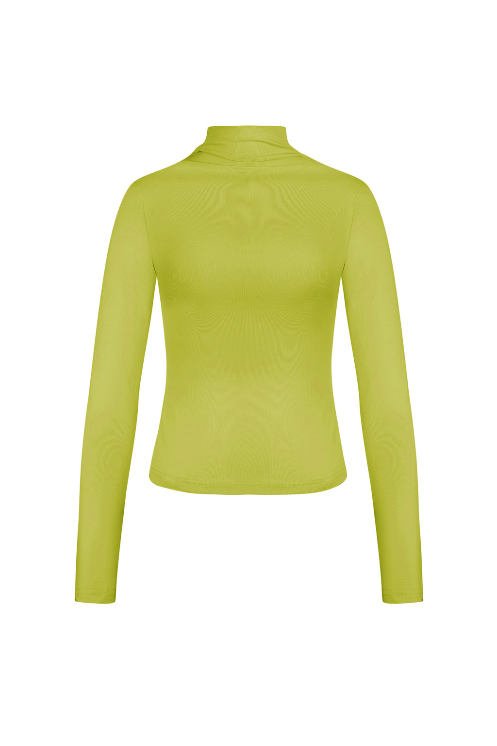Polyester Vrouwen Lange Mouw Top Ribbel Hoge Kraag