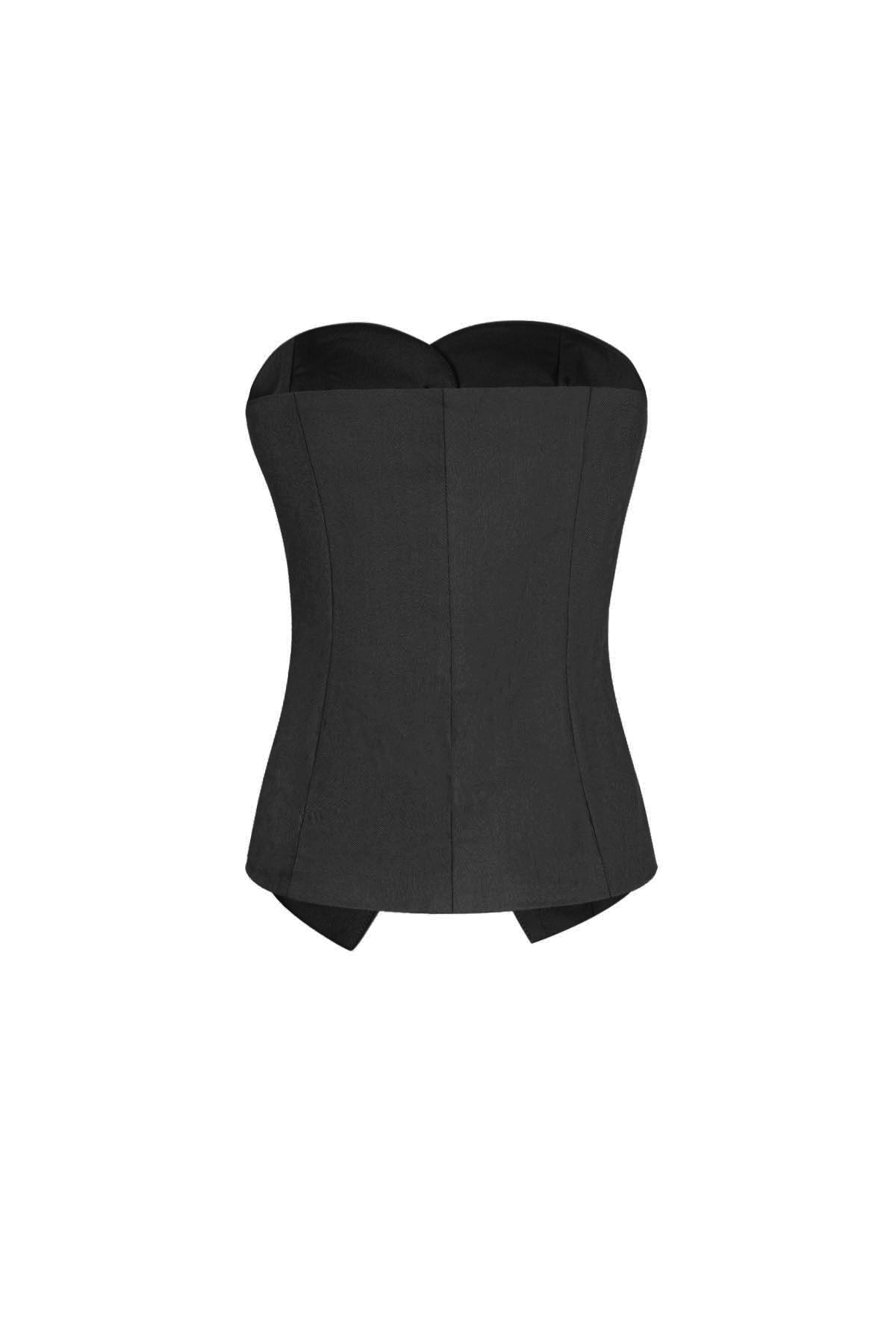 Polyester Vrouwen Mouwloze Top Gestructureerd Knopdetail