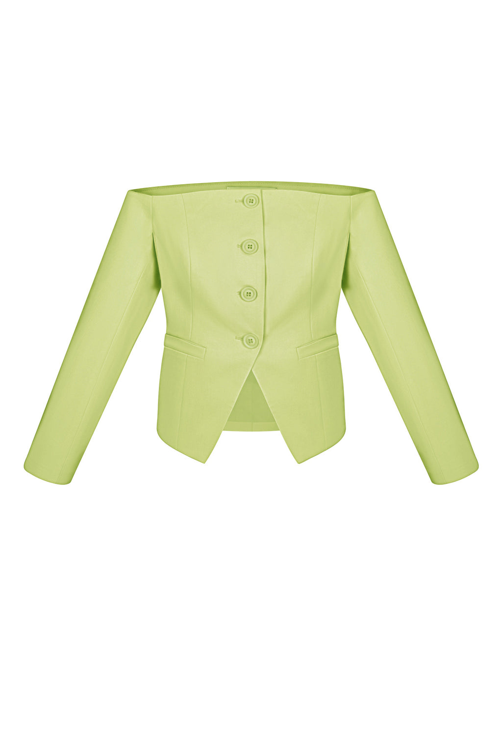 Polyester Vrouwen Off-Shoulder Lange Mouw Top Gesloten Voorkant Ontwerp