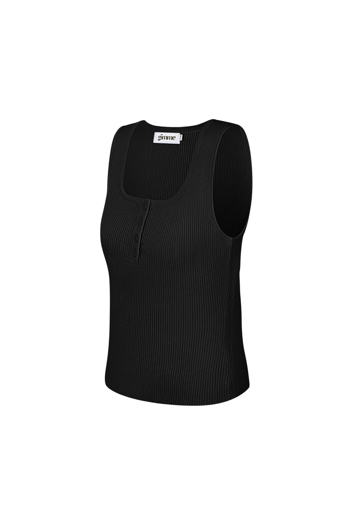 Viscose Vrouwen Mouwloze Top Ribbeltricot Knopvoorkant