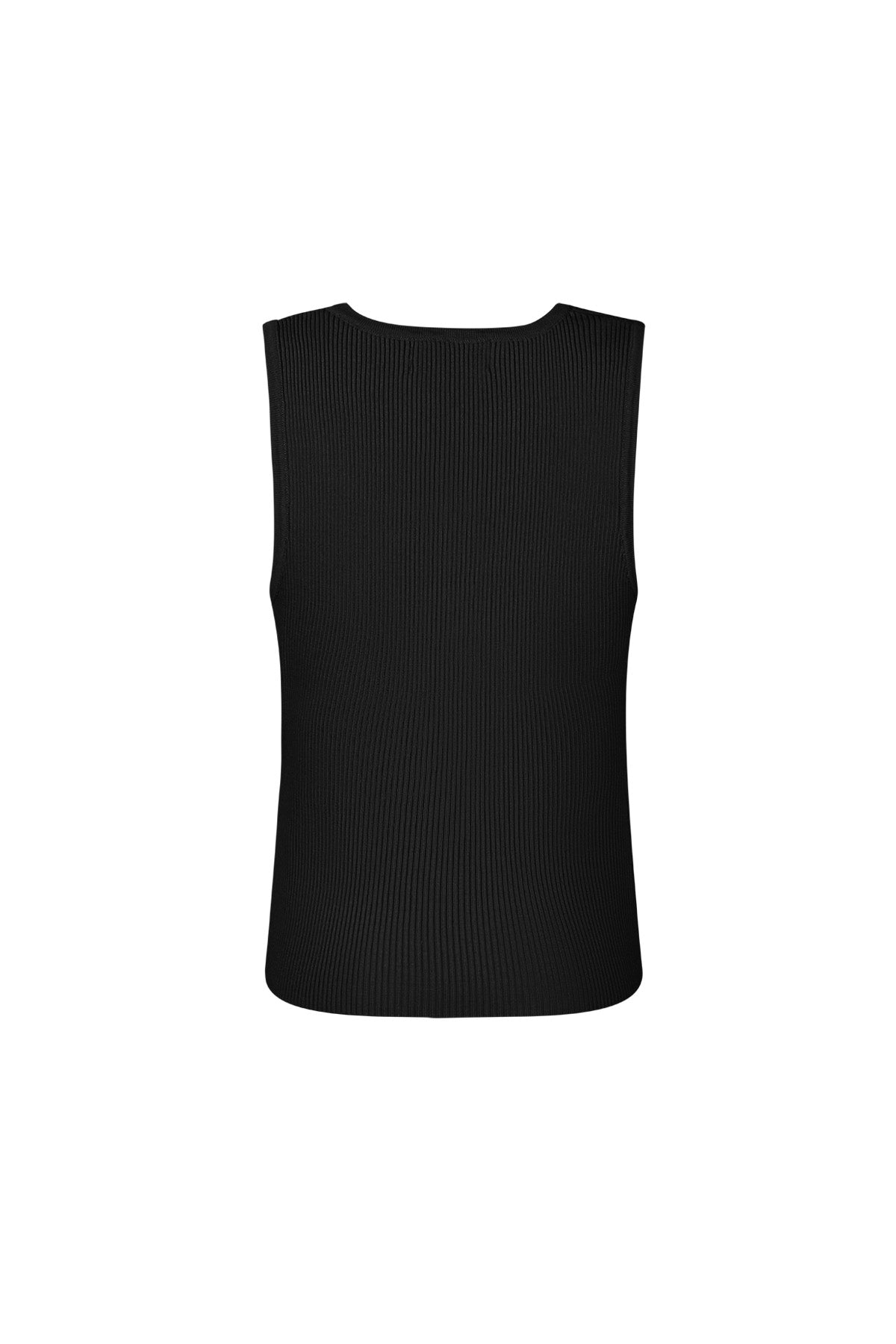 Viscose Vrouwen Mouwloze Top Ribbeltricot Knopvoorkant