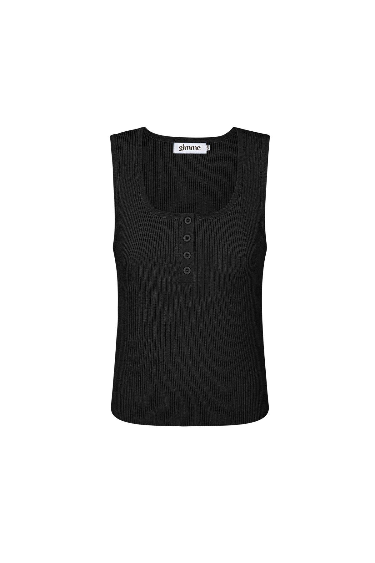 Viscose Vrouwen Mouwloze Top Ribbeltricot Knopvoorkant