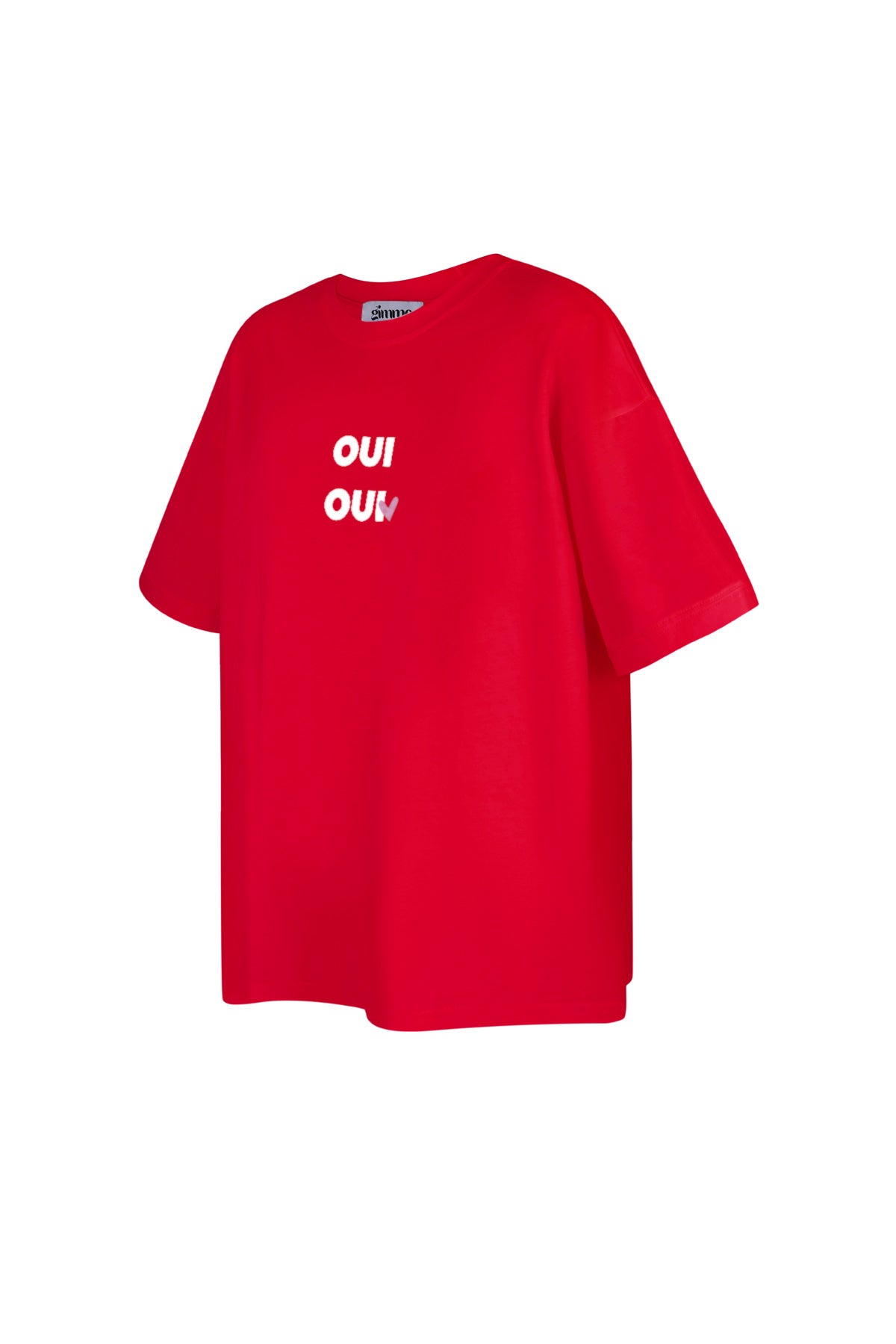 Cotton Vrouwen T-shirt Oversized OUI Print