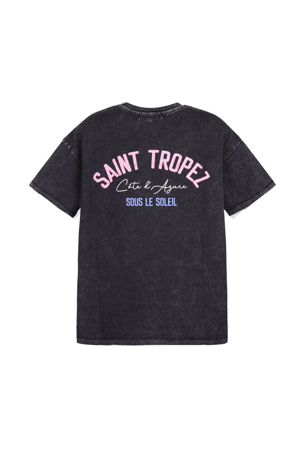 Cotton Vrouwen T-shirt Oversized Saint Tropez Print