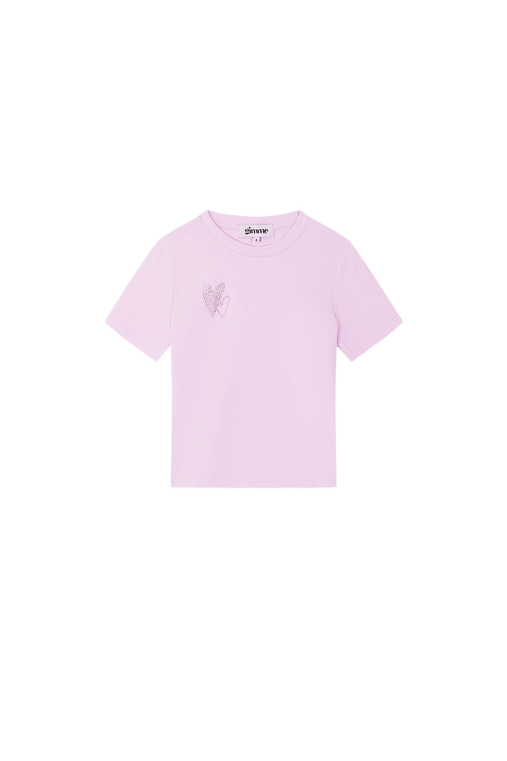 Cotton Kinder T-shirt Casual Geborduurde Hart Ontwerp